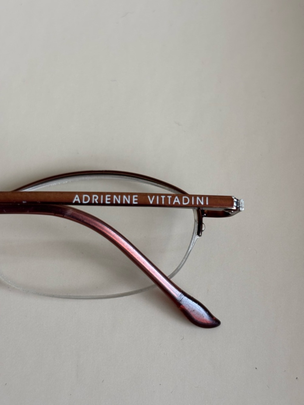 Adrienne Vittadini AV6012 120 Oval Eyeglasses Frames Brown Bronze Metal 47-19
